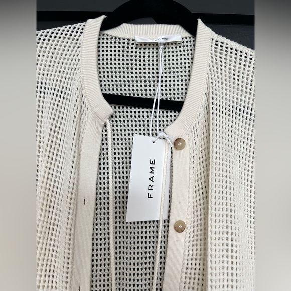 NWT Frame Crochet Midi Kaftan in Cream, Size Medium - Picture 9 of 15